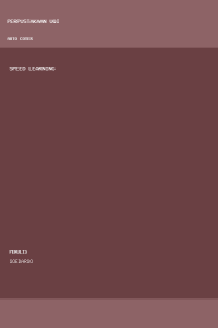 Image of SPEED LEARNING