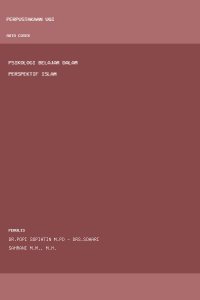 Image of PSIKOLOGI BELAJAR DALAM PERSPEKTIF ISLAM