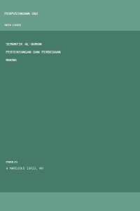 Image of SEMANTIK AL-QURAN PERTENTANGAN DAN PERBEDAAN MAKNA