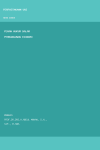 Image of Peran Hukum Dalam Pembangunan Ekonomi