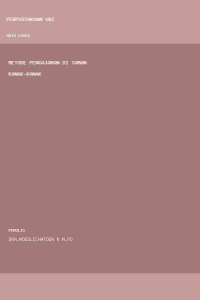 Image of METODE PENGAJARAN DI TAMAN KANAK-KANAK