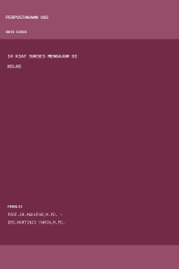 Image of 10 KIAT SUKSES MENGAJAR DI KELAS