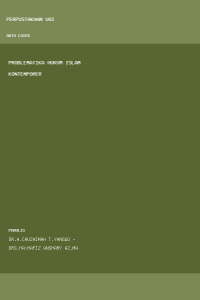 Image of Problematika Hukum Islam Kontemporer