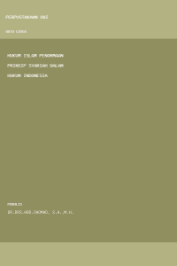 Image of Hukum Islam Penormaan Prinsip Syariah Dalam Hukum Indonesia