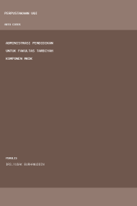 Image of Administrasi Pendidikan Untuk Fakultas Tarbiyah Komponen MKDK