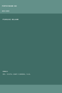 Image of PSIKOLOGI BELAJAR