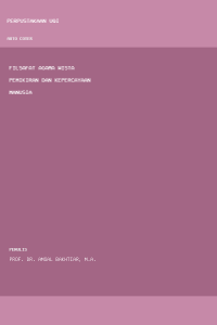 Image of FILSAFAT AGAMA WISTA PEMIKIRAN DAN KEPERCAYAAN MANUSIA