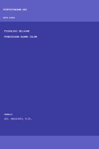 Image of Psikologi Belajar Pendidikan Agama Islam