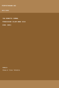 Image of Yaa Bunayya Jurnal Pendidikan Islam Anak Usia Dini (UMJ)