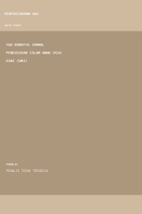 Image of Yaa Bunayya Jurnal Pendidikan Islam Anak Usia Dini (UMJ)