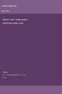 Image of Inovasi model pembelajaran pendidikan agama islam