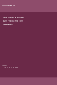 Image of Jurnal Ekonomi & Keuangan Islam (Universitas Islam InIndonesia)