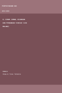 Image of EL DINAR Jurnal Keuangan dan Perbankan Syariah (UIN Malang)