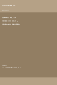 Image of Dinamika politik pendidikan islam : pengalaman indonesia