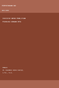 Image of Statistik untuk penelitian psikologi dengan SPSS