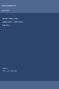 Image of Metode penelitian kuantitatif, kualitatif dan R& D