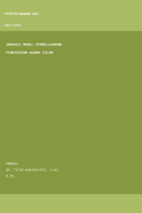 Image of Inovasi model pembelajaran pendidikan agama islam
