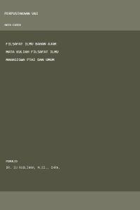 Image of Filsafat ilmu bahan ajar mata kuliah filsafat ilmu mahasiswa PTAI dan umum