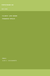 Image of Filsafat ilmu sebuah pengantar populer