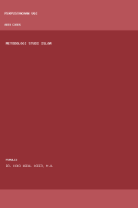 Image of Metodologi studi islam