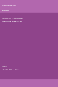 Image of Metodologi pembelajaran pendidikan agama islam