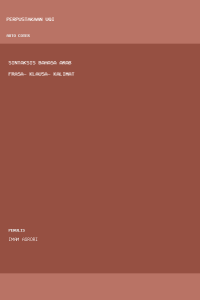 Image of Sintaksis bahasa arab frasa- klausa- kalimat