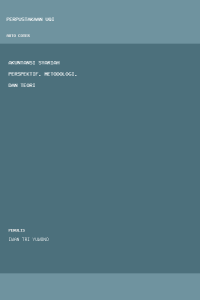 Image of Akuntansi syariah perspektif, metodologi, dan teori