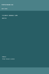 Image of FILSAFAT SEBAGAI ILMU KRITIS