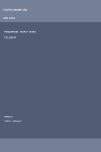 Image of Pengantar  
Teori-Teori Filsafat