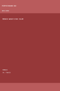 Image of MENUJU
 WASAT{IYAH
 ISLAM