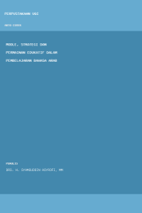 Image of Modle, Strategi dan Permainan Edukatif Dalam Pembelajaran Bahasa Arab