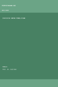 Image of Statistik untuk penelitian