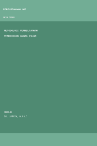 Image of Metodologi pembelajaran pendidikan agama islam