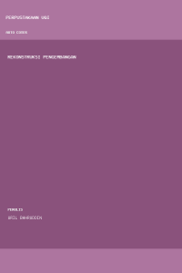 Image of Rekonstruksi Pengembangan