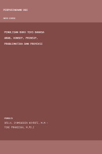 Image of Penulisan Buku Teks Bahasa Arab, Konsep, Prinsip, Problematika dan Proyeksi