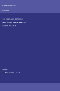 Image of 212 Kesalahan Berbahasa Arab (Studi Error Analysis Bahasa Bagian 1