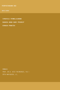 Image of Strategi Pembelajaran Bahasa Arab Dari Prinsip Hingga Praktek