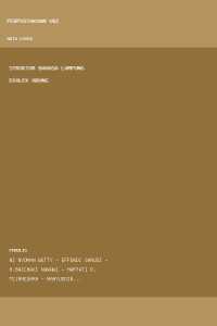 Image of Struktur Bahasa Lampung Dialek Abung