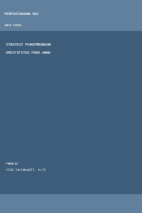 Image of Strategi Pengembangan Kreatifitas Pada Anak