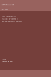 Image of Risk Management an anatysis of issues in Islamic Financial Industry