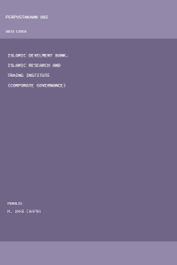 Image of Islamic Develment Bank, Islamic Research and Traing Institute (Corporate Governance)