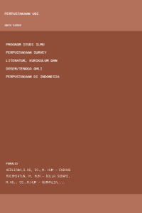 Image of program studi ilmu perpustakaan survey literatur, kurikulum dan dosen/tenaga ahli perpustakaan di indonesia