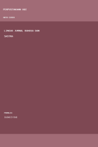 Image of lingua jurnal bahasa dan sastra