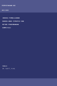 Image of Inovasi Pembelajaran Bahasa Arab (Strategi dan Metode Pengembangan Kompetisi)