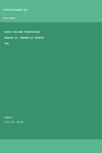 Image of suatu kajian pendidikan bahasa di indonesia dewasa ini