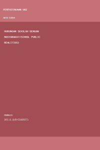 Image of Hubungan sekolah dengan masyarakat(schhol public realitios)