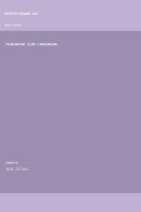 Image of PENGANTAR ILMU LNGKUNGAN