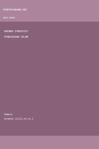 Image of AGENDA STRATEGIS PENDIDIKAN ISLAM