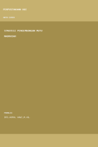 Image of STRATEGI PENGEMBANGAN MUTU MADRASAH